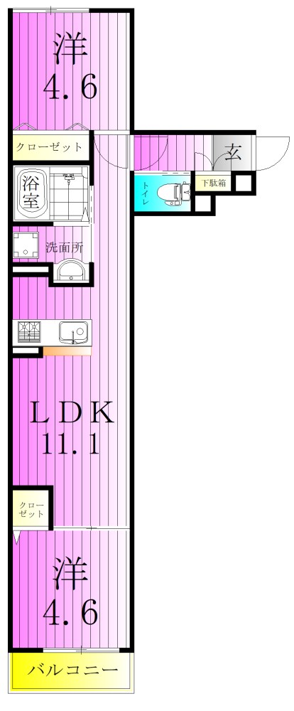 セレスティア南花畑Ⅲ 間取り図