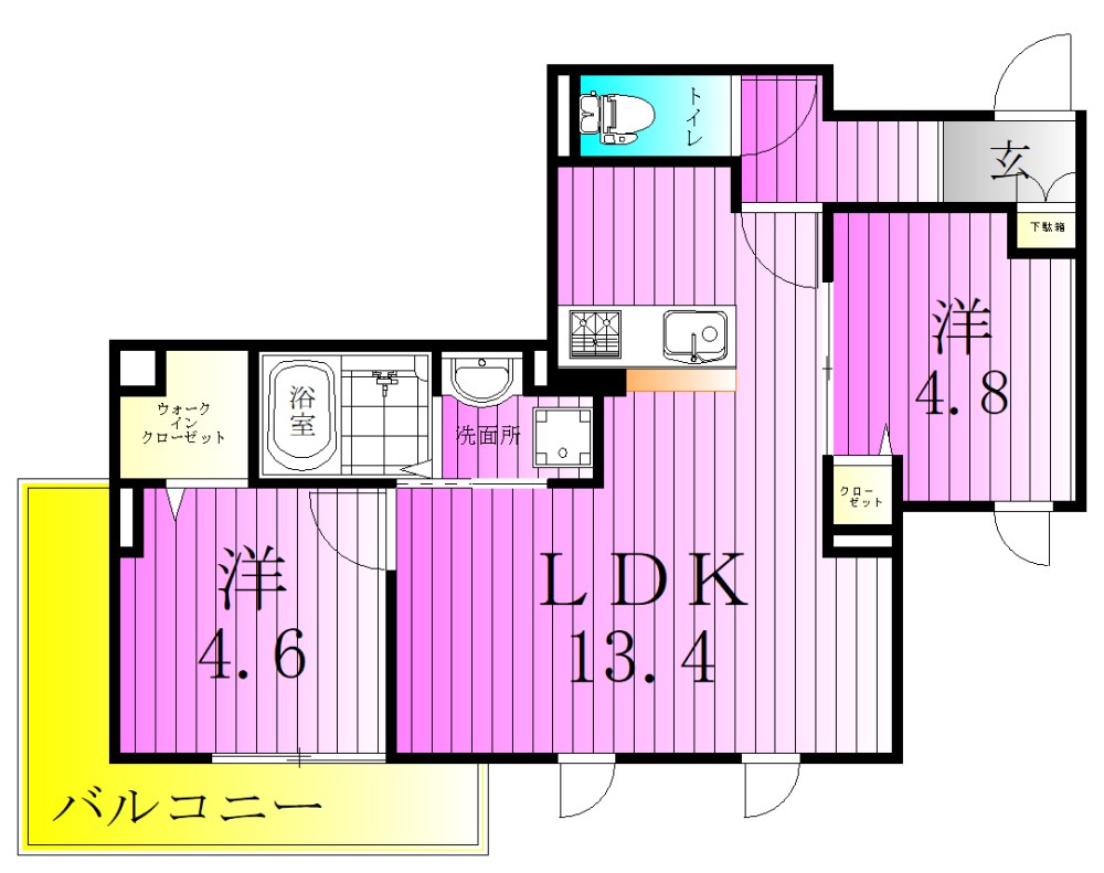 セレスティア南花畑Ⅲ 間取り図