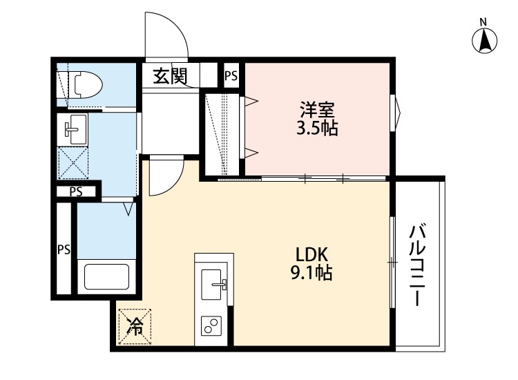 つばめハウス南流山 101号室 間取り