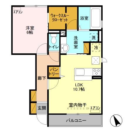 リオフォート 103号室 間取り