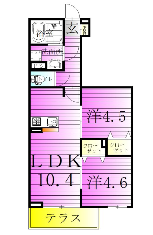 セレスティア南花畑Ⅲ 間取り図