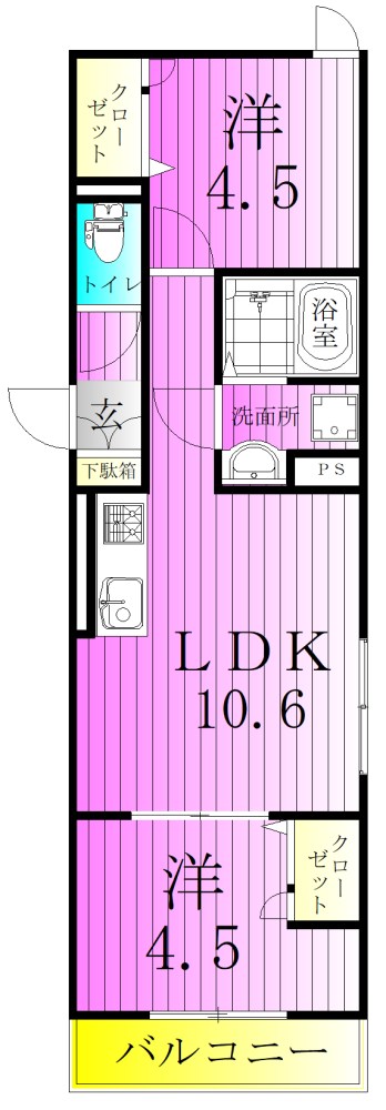 セレスティア南花畑Ⅲ 間取り図