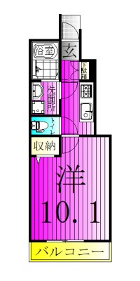 セントラル　レジデンス 102号室 間取り