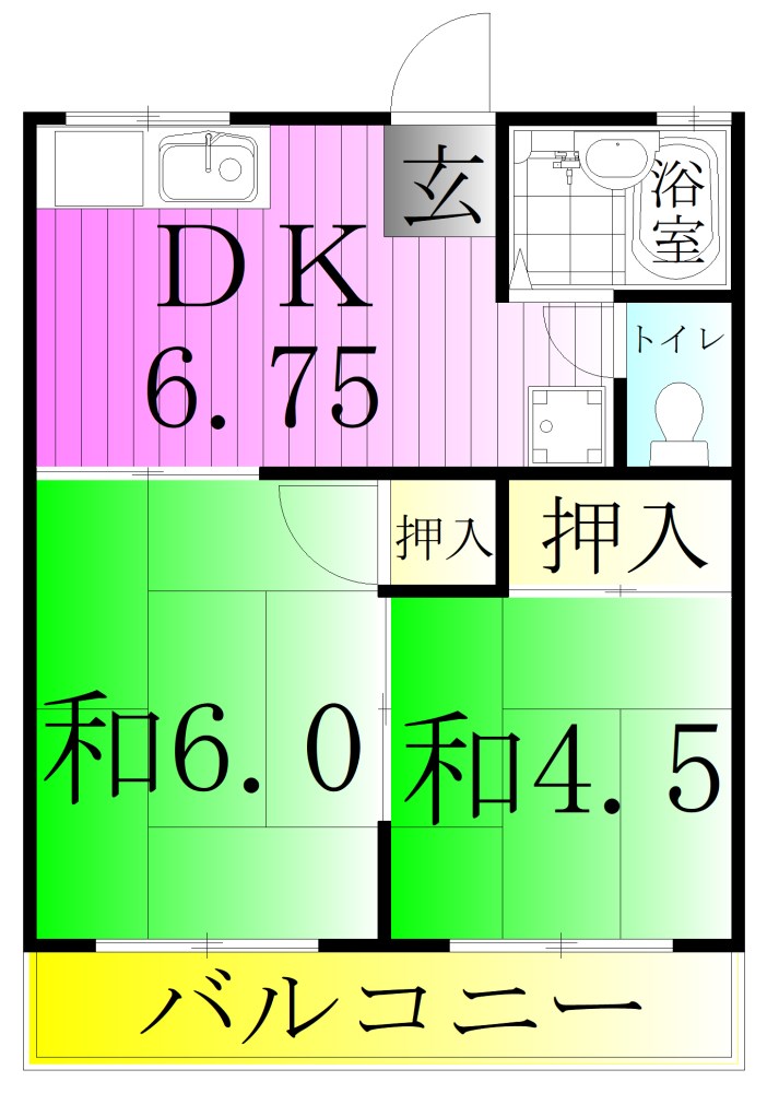 第二タウンコーポ浅田 間取り図