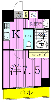 ローズバンク矢切 301号室 間取り