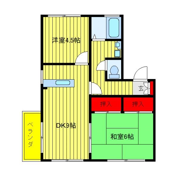 モアクレールヒメカ 201号室 間取り