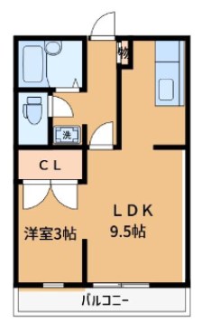 ステップ二ツ木 202号室 間取り
