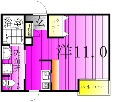 グランニール南流山Ⅲ 202号室 間取り