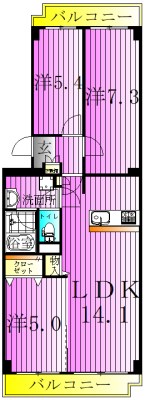 コンフォリア竹ノ塚イースト 間取り図