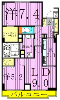 アコール北千住 間取り図