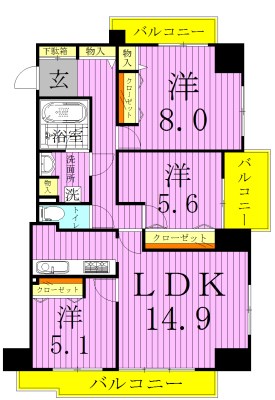 アコール北千住 間取り図