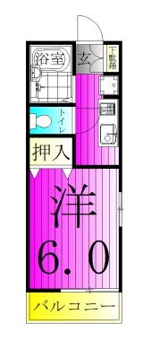 メゾンジュネス 101号室 間取り