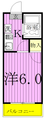 コーポ柏洋 205号室 間取り