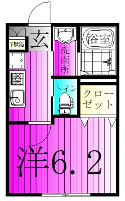 プラート柏  208号室 間取り