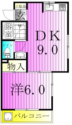 柏ハイツ 201号室 間取り