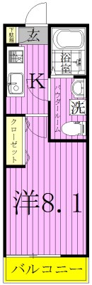 ベルメントつくしが丘 203号室 間取り