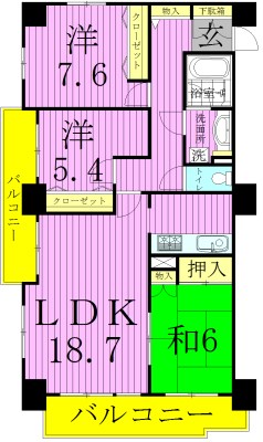 アコール北千住 間取り図