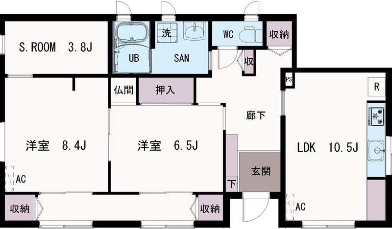 クレセントハウスⅡ 101号室 間取り
