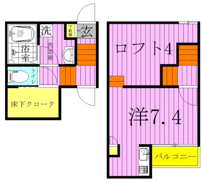ＣＢ柏ヴェール  201号室 間取り