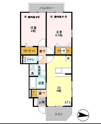 センターハウス　B棟 間取り図
