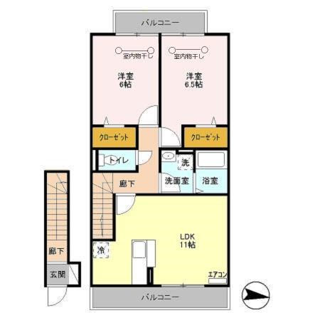 センターハウス　B棟 間取り図