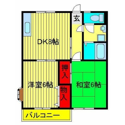 アイランド 201号室 間取り