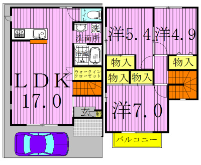 Villa　Foresta Ｂ号室 間取り
