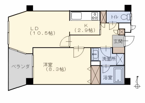 メイクスA棟  306号室 間取り