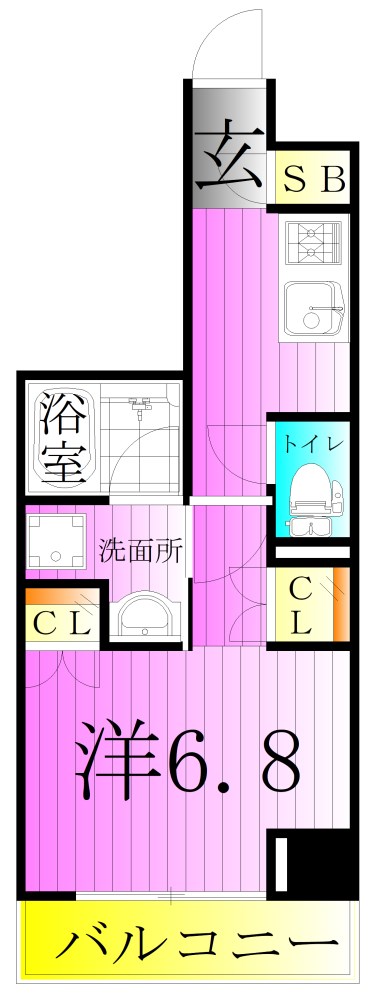 ガリシア竹ノ塚 間取り図