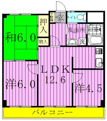 メゾン北初富 202号室 間取り