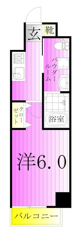 ル・リオン北千住 間取り図