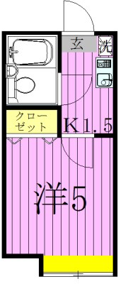 ベルウィング北綾瀬Ｄ 間取り図