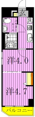 アンベリールマーロ北綾瀬２ 間取り図