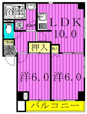 ファインクレストお花茶屋 間取り図