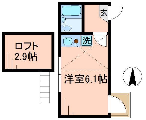 ベルエステート竹ノ塚Ｂ 間取り図