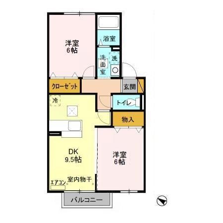 クレエA棟 105号室 間取り