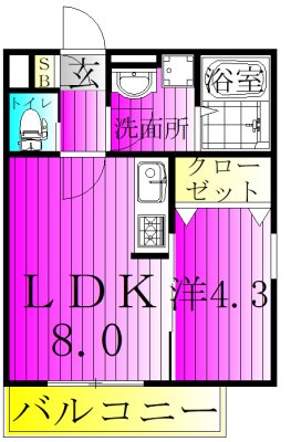 ジーメゾン柏西原 103号室 間取り