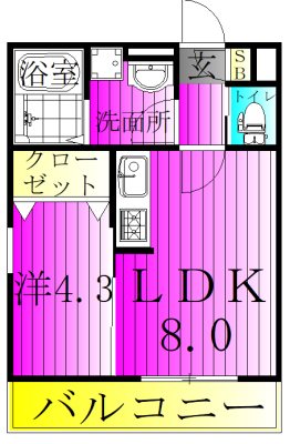 ジーメゾン柏西原 202号室 間取り