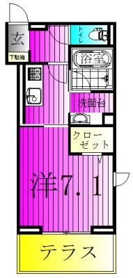 STELLA新松戸 101号室 間取り