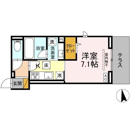 STELLA新松戸 101号室 間取り