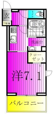 STELLA新松戸 201号室 間取り