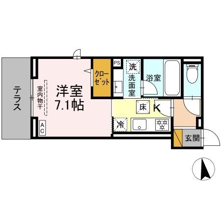 STELLA新松戸 105号室 間取り