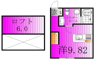 プリマ稔台 102号室 間取り