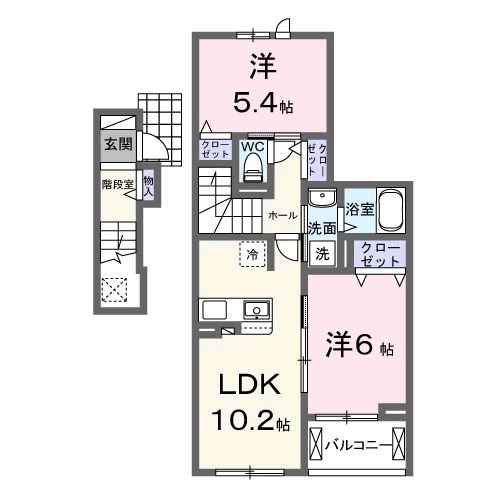 仮）六高台５丁目アパートⅡ 202号室 間取り
