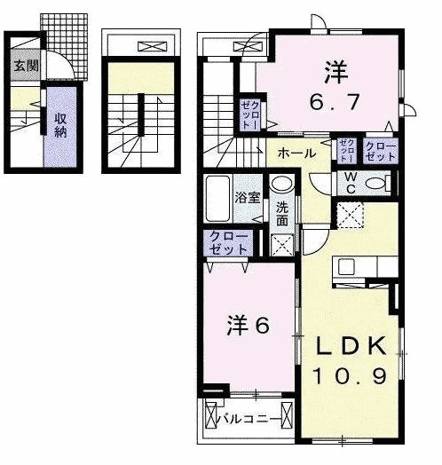 仮）六高台５丁目アパートⅡ 301号室 間取り