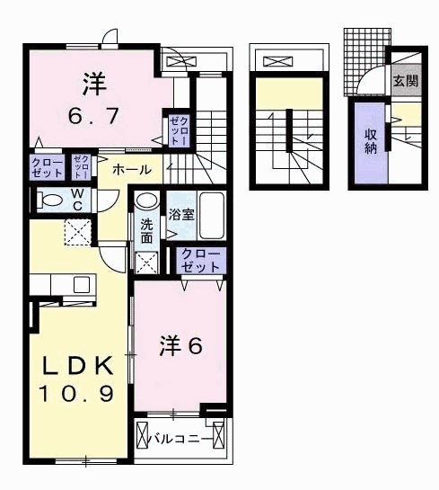 仮）六高台５丁目アパートⅡ 302号室 間取り
