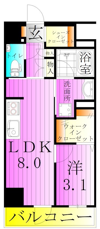 デュオステージ北千住Ⅲ 間取り図