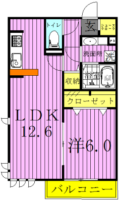 クレアⅠ 305号室 間取り