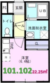 クライム3 101号室 間取り