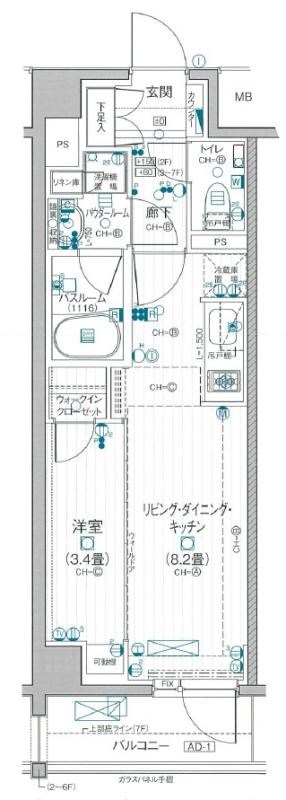 パレステージ西日暮里Ⅱ 間取り図